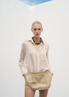 Semi Transparent Striped Shirt