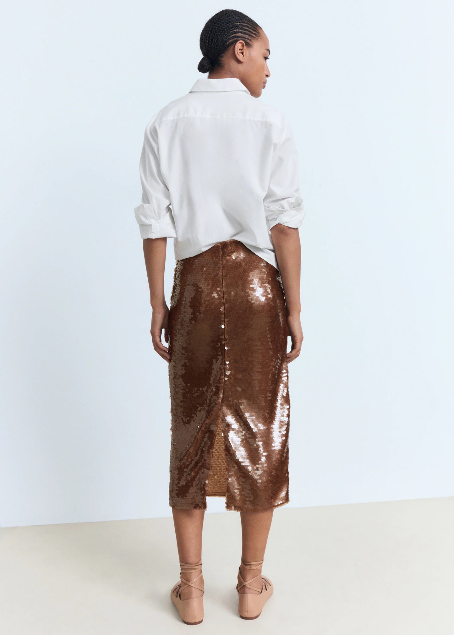 Sequinned Midi Skirt