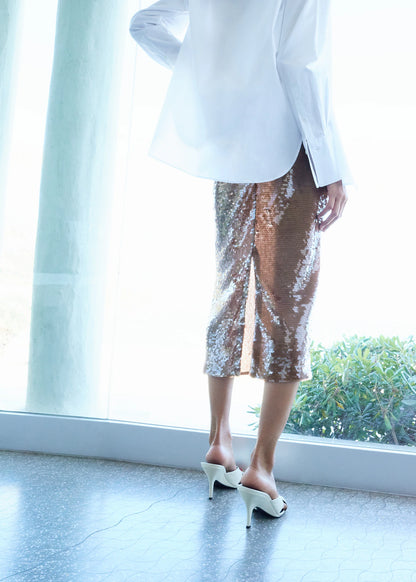 Sequinned Midi Skirt