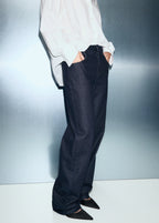 Shiny Straight Leg Jeans