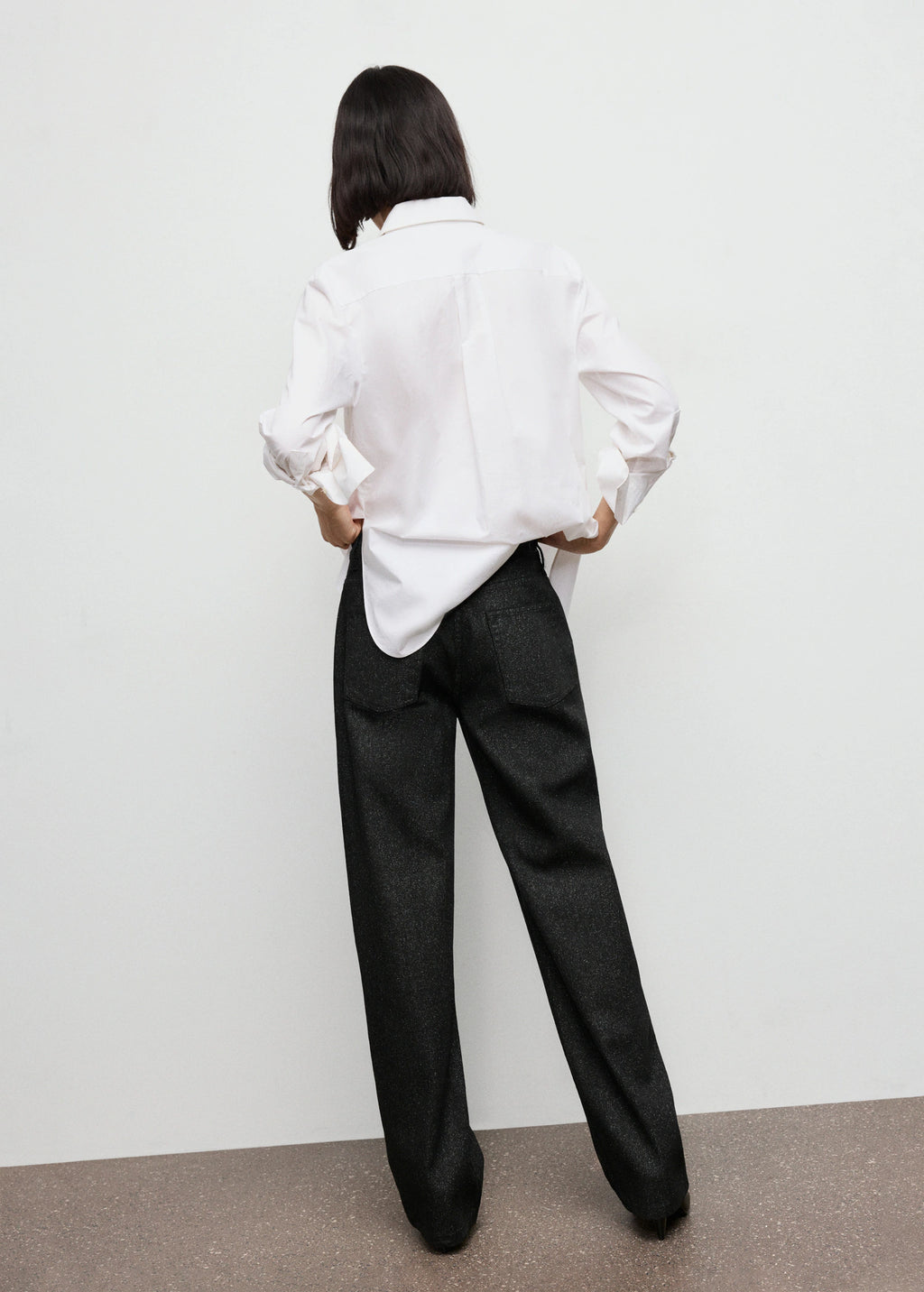 Shiny Straight Leg Jeans