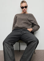 Shiny Straight Leg Jeans