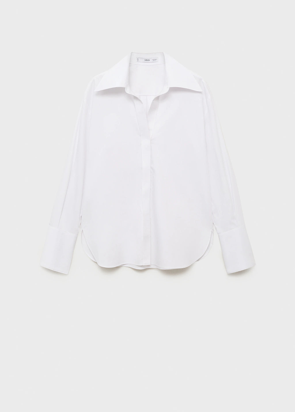 Shirt With Concealed Placket And Collar