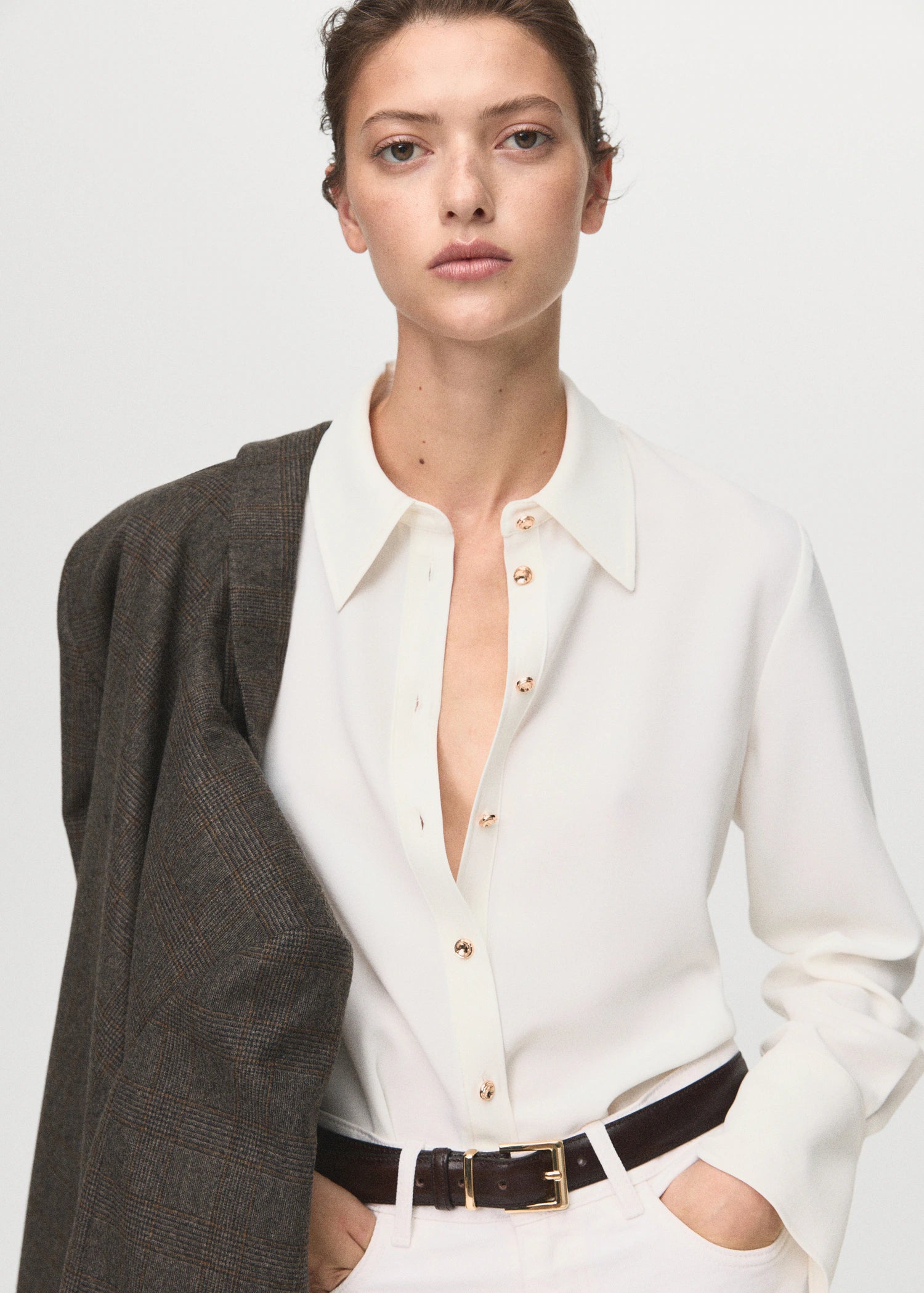 Shirt With Jewel Buttons