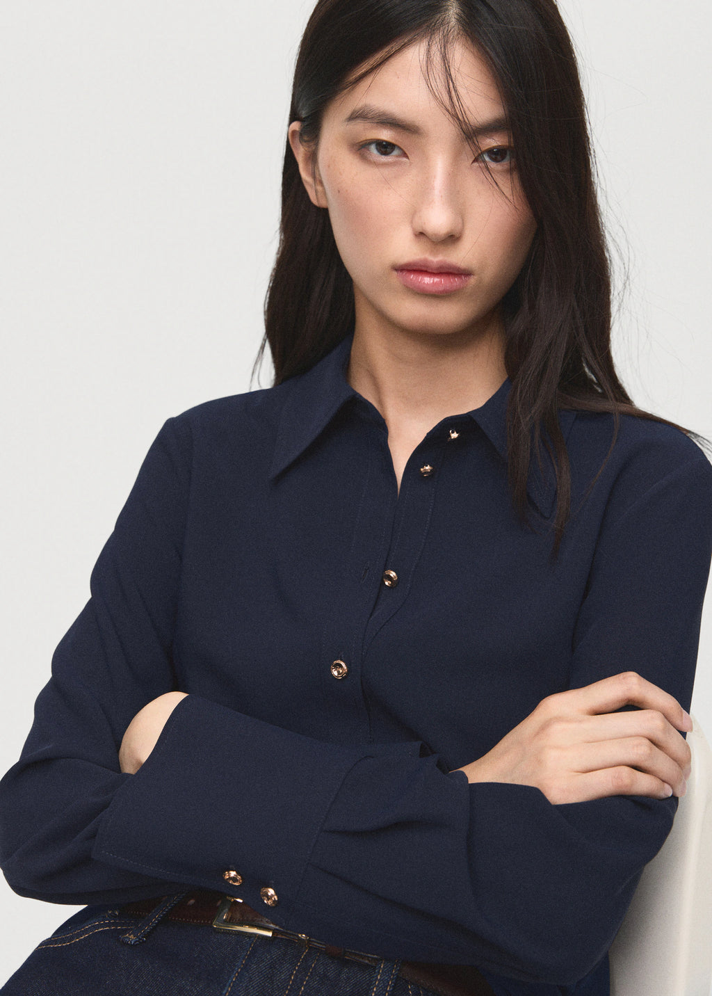 Shirt With Jewel Buttons