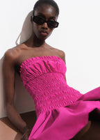 Short Gathered Balloon Dress