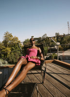 Short Gathered Balloon Dress