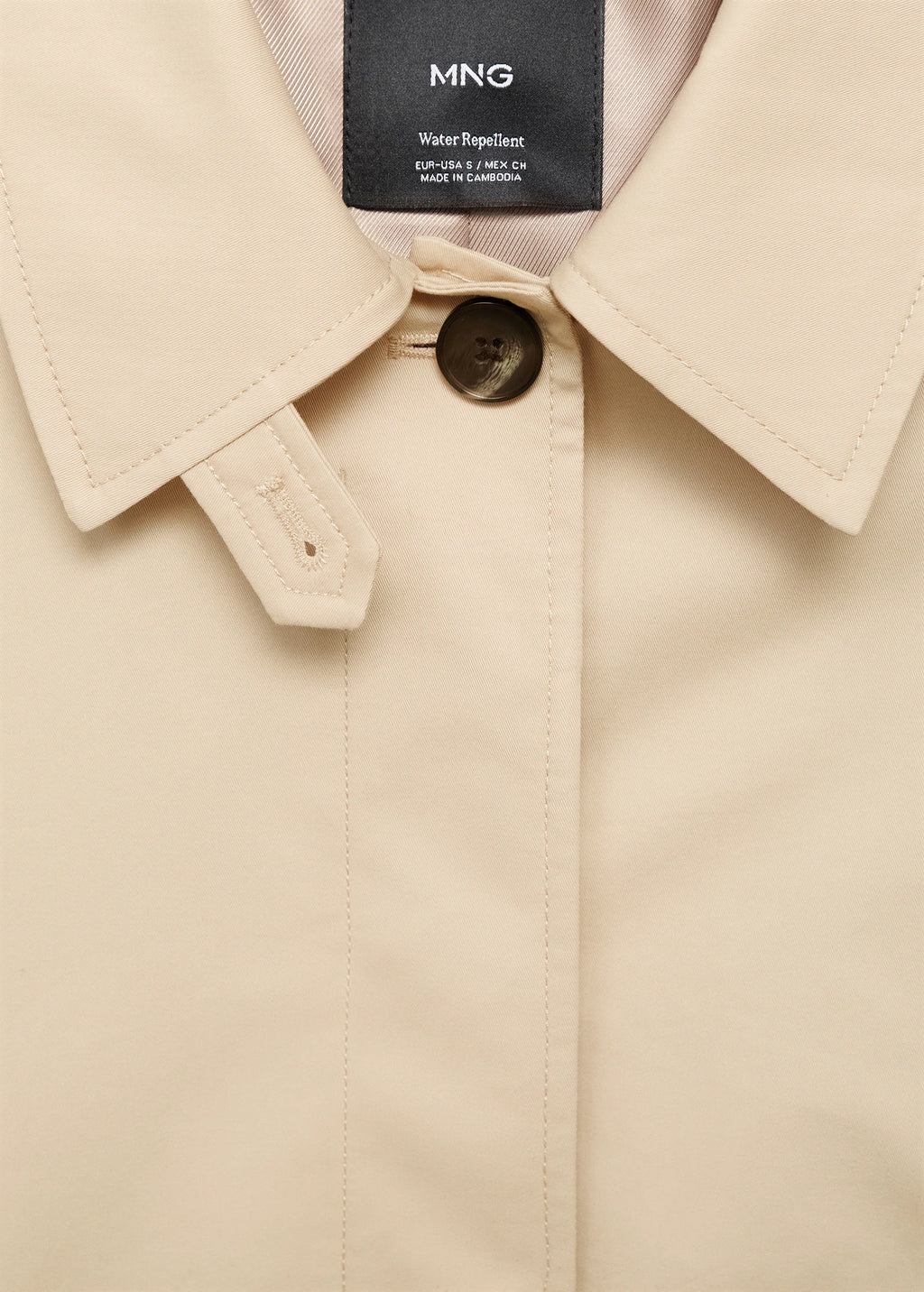 Short Oversized Trench Coat With Epaulettes