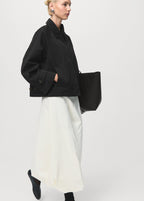 Short Oversized Trench Coat With Epaulettes