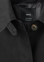 Short Oversized Trench Coat With Epaulettes