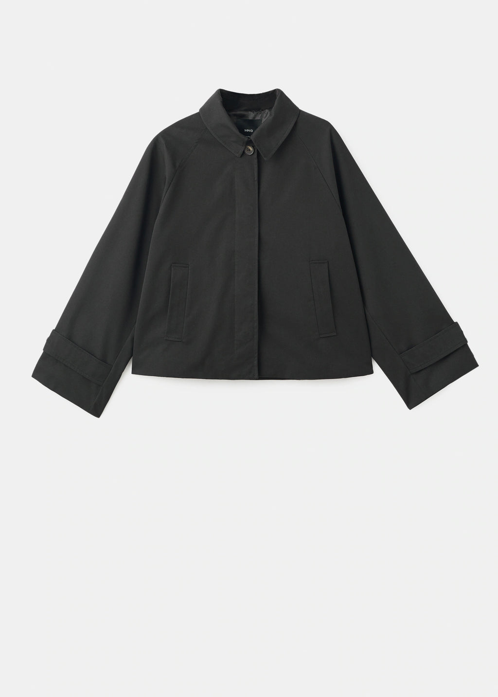 Short Oversized Trench Coat With Epaulettes