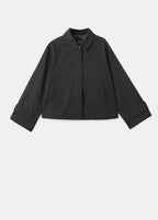 Short Oversized Trench Coat With Epaulettes