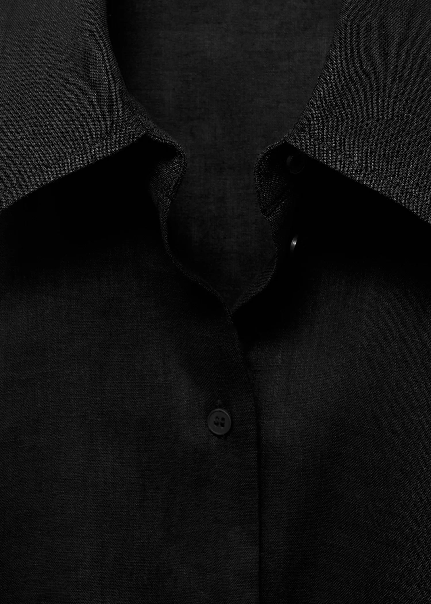 Short Sleeve Linen Blend Shirt