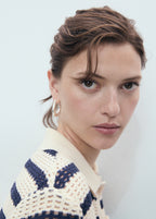 Short Sleeve Striped Cardigan