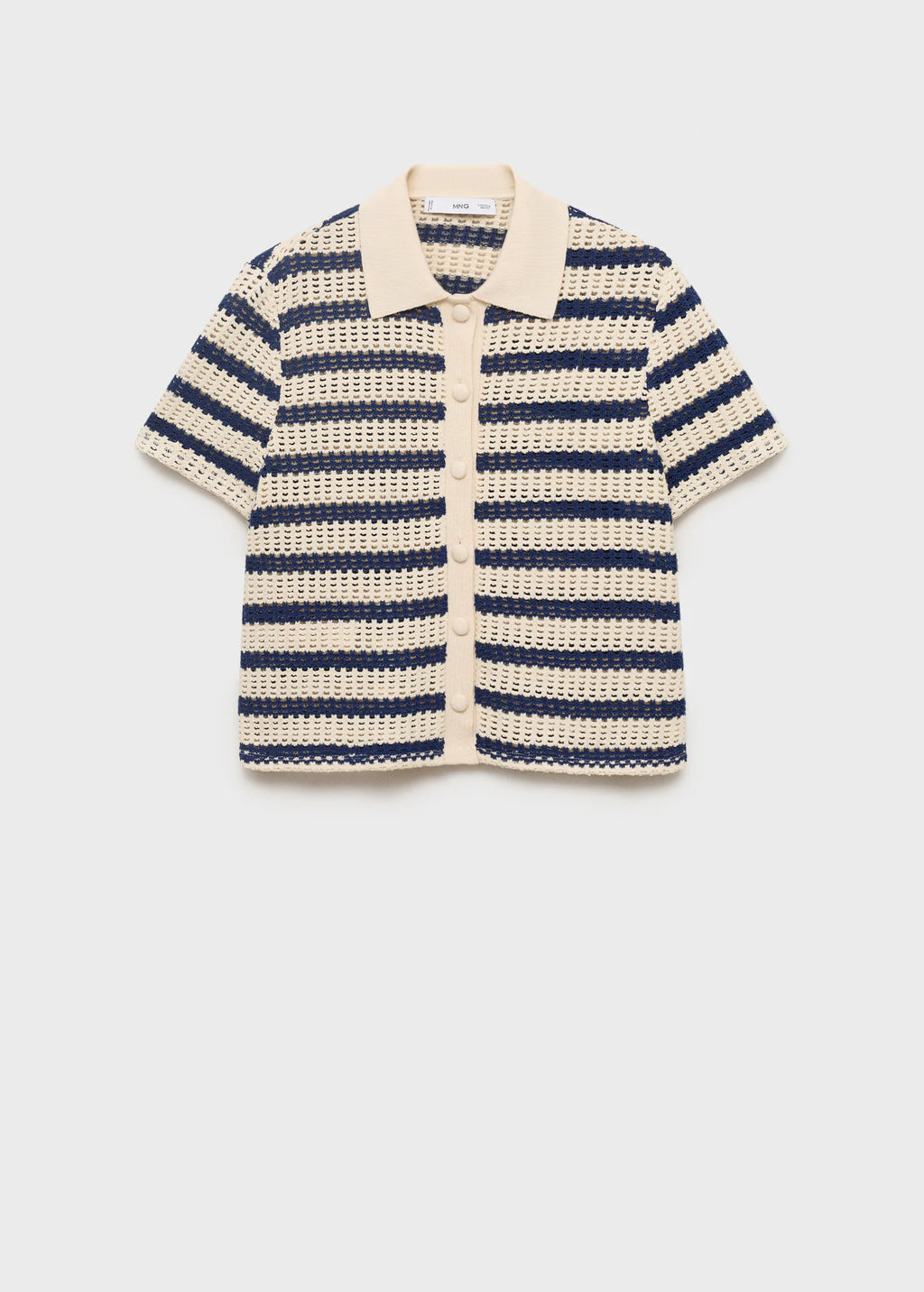 Short Sleeve Striped Cardigan