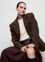 Short Sleeved Cable Knit Sweater