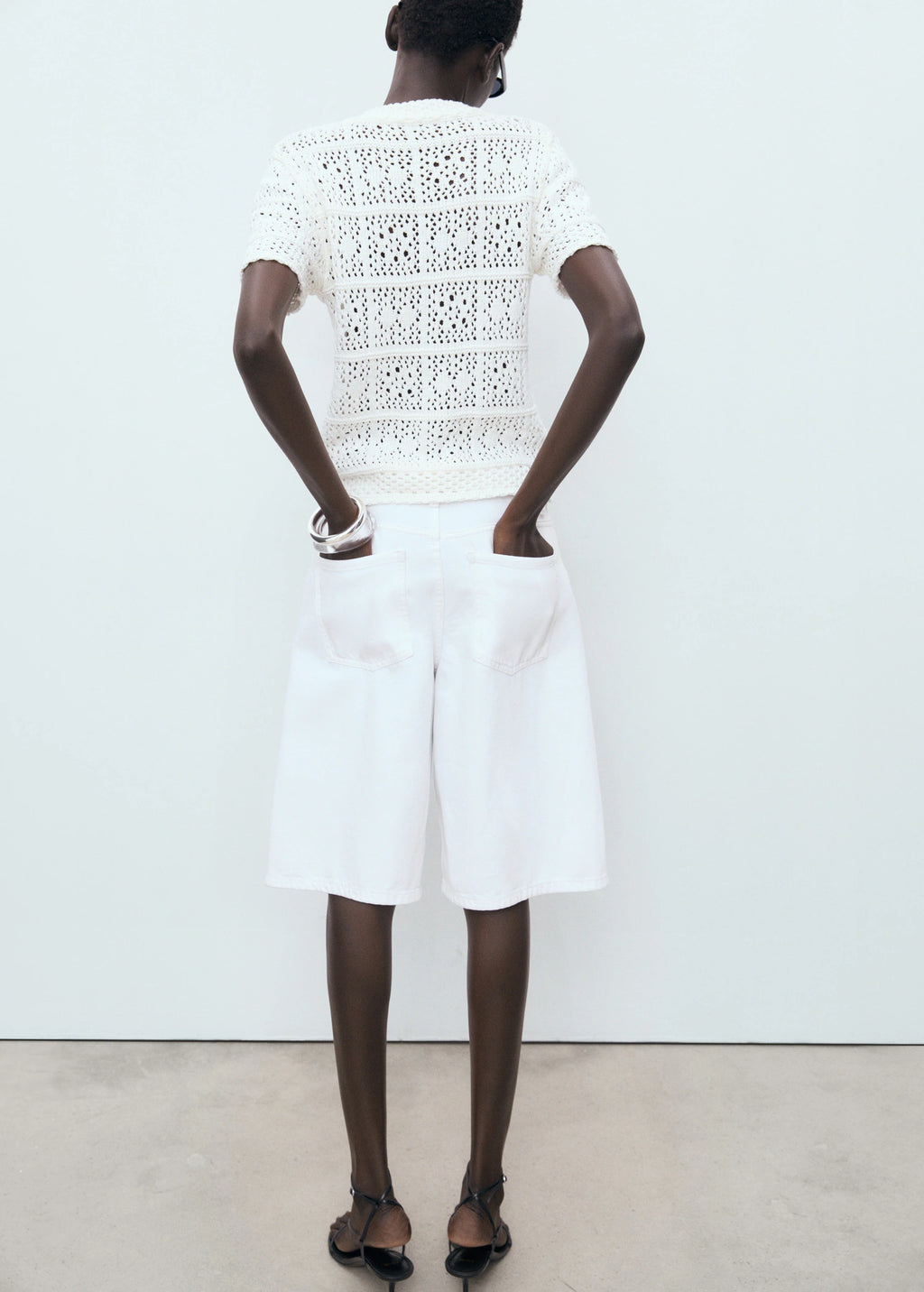 Short Sleeved Crochet Cardigan