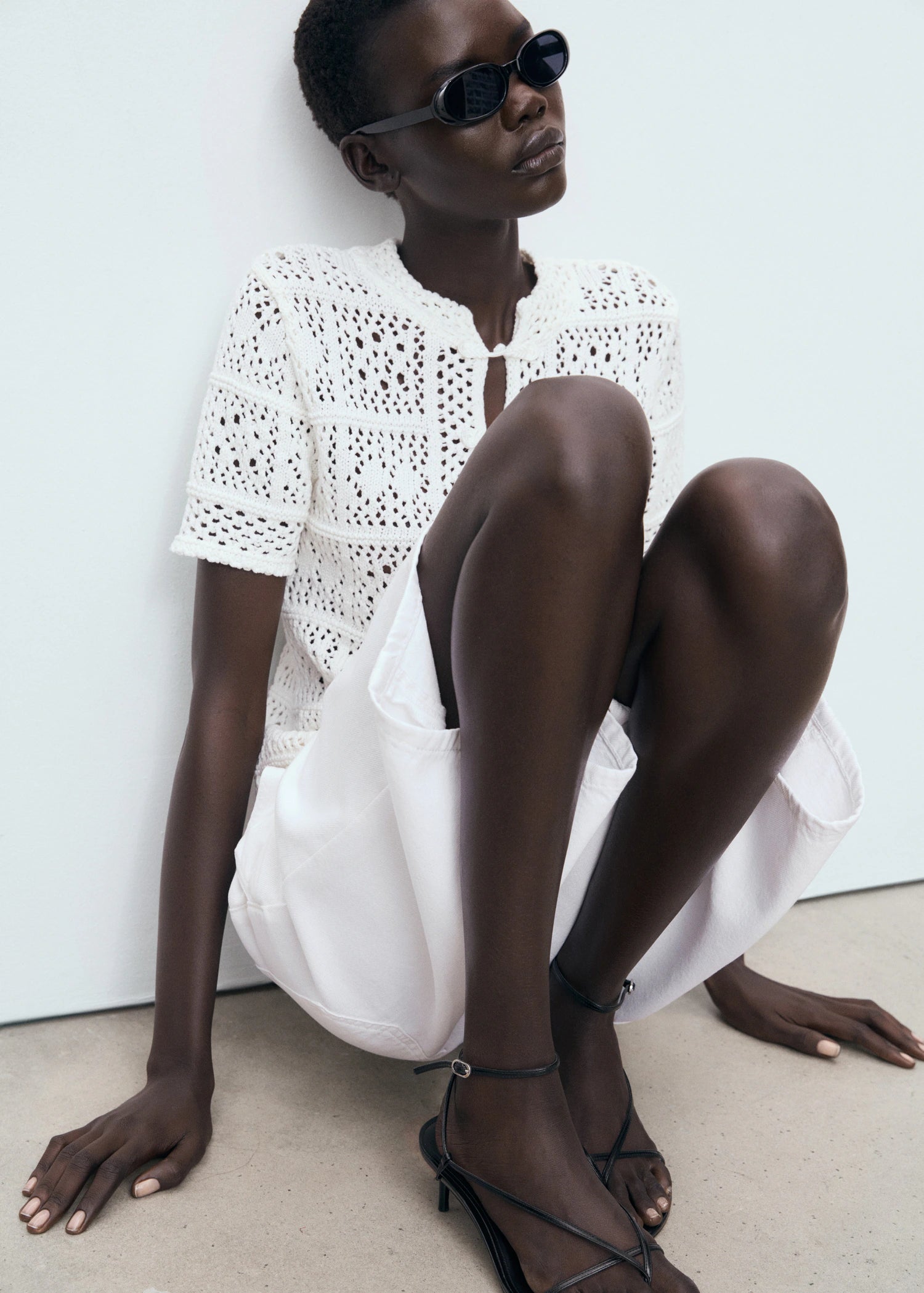 Short Sleeved Crochet Cardigan