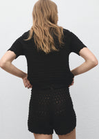 Short Sleeved Crochet Cardigan