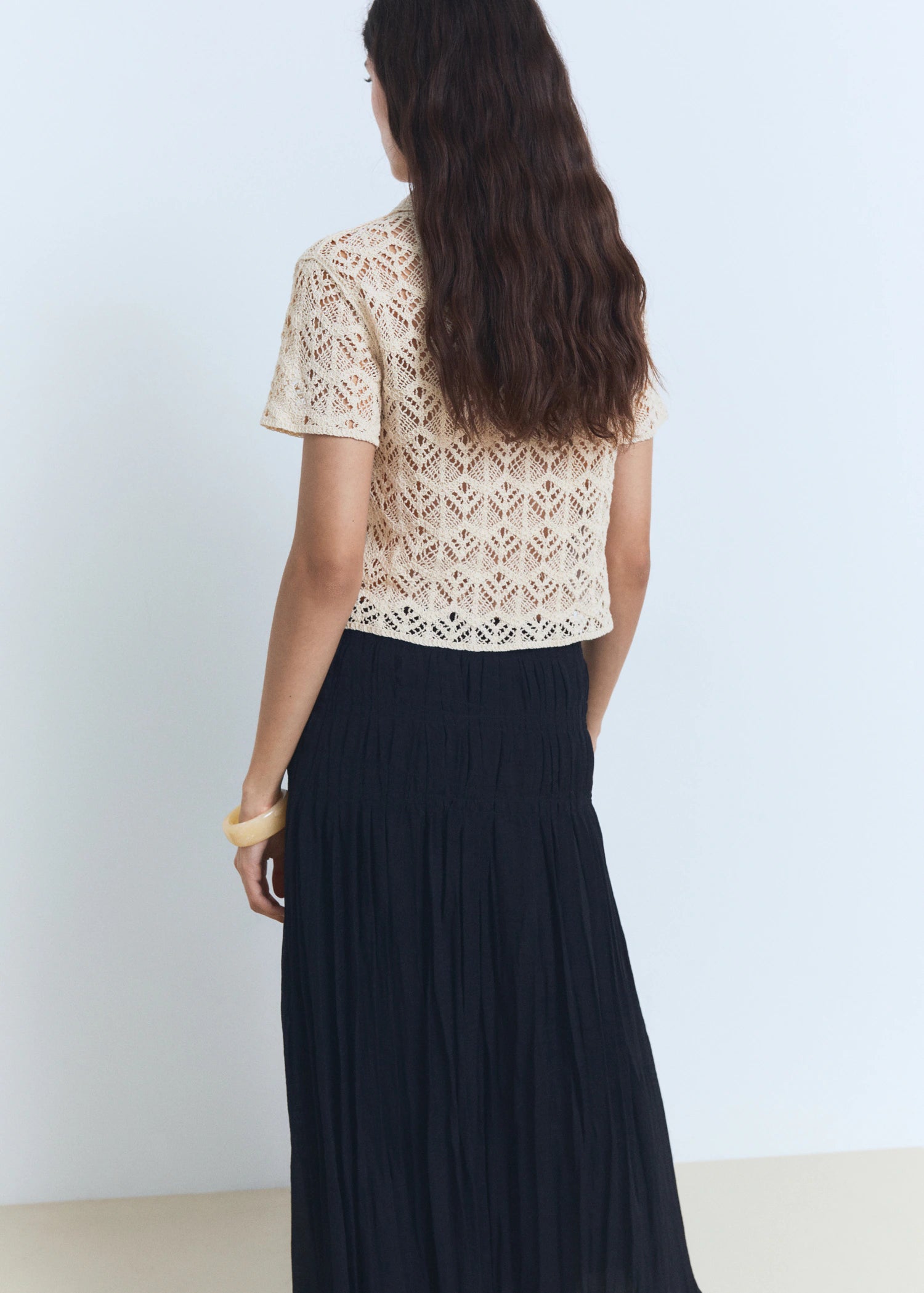 Short Sleeved Crochet Sweater