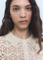 Short Sleeved Crochet Sweater