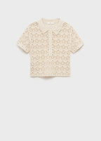 Short Sleeved Crochet Sweater