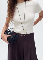 Short Sleeved Fine Knit Sweater