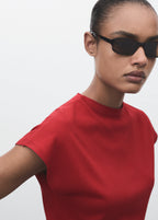 Short Sleeved Fine Knit Sweater