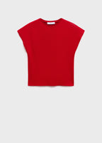 Short Sleeved Fine Knit Sweater