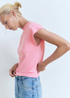 Short Sleeved Fine Knit Sweater