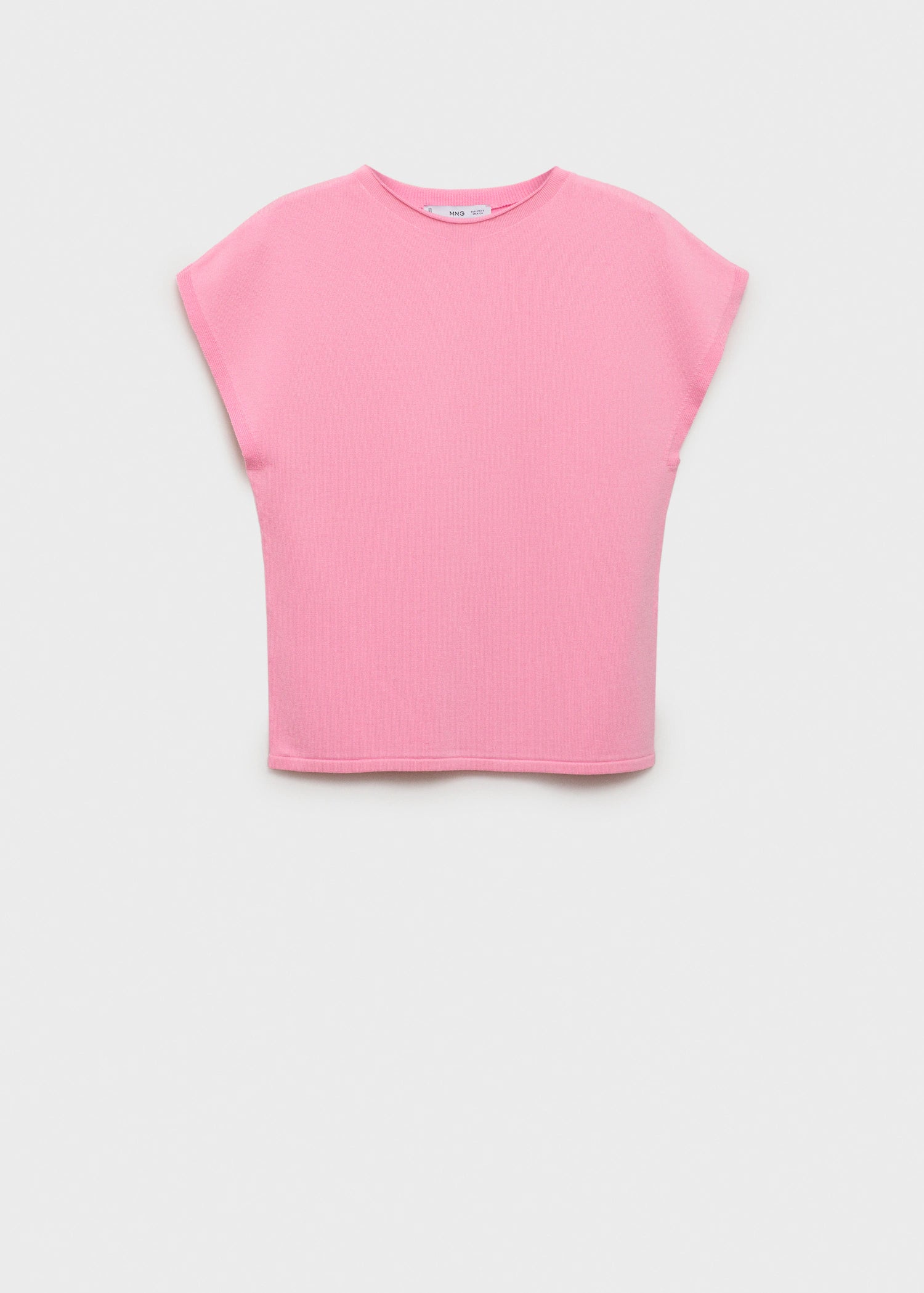 Short Sleeved Fine Knit Sweater