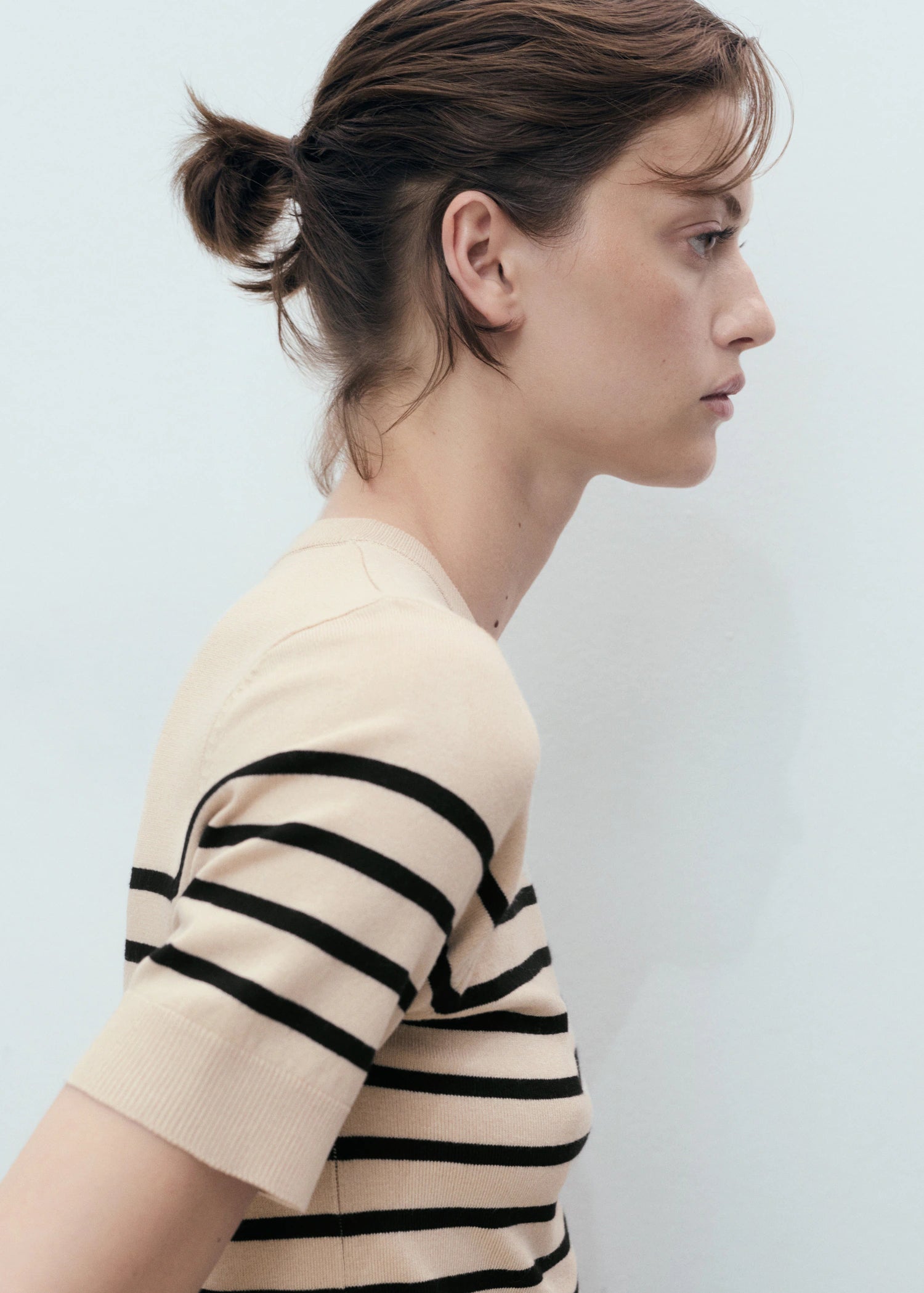 Short Sleeved Fine Knit Sweater