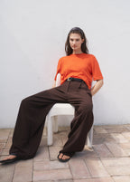 Short Sleeved Fine Knit Sweater