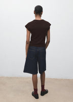 Short Sleeved Fine Knit Sweater