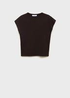 Short Sleeved Fine Knit Sweater