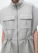 Short Sleeved Jacket With Adjustable Waistband