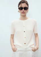 Short Sleeved Knitted Cardigan