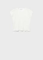 Short Sleeved Knitted Cotton Sweater