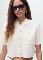 Short Sleeved Knitted Jacket