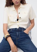 Short Sleeved Knitted Jacket