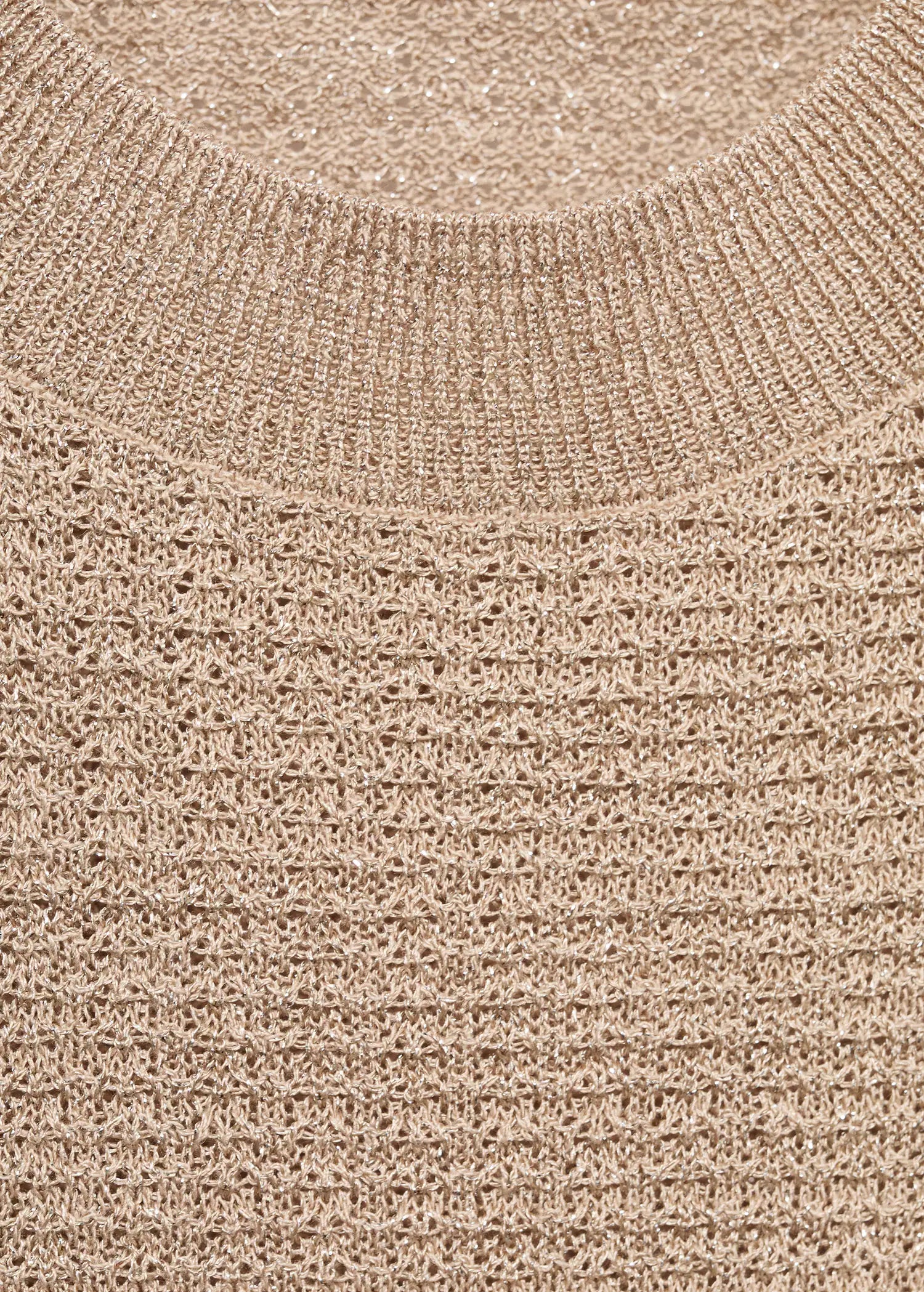 Short Sleeved Lurex Sweater