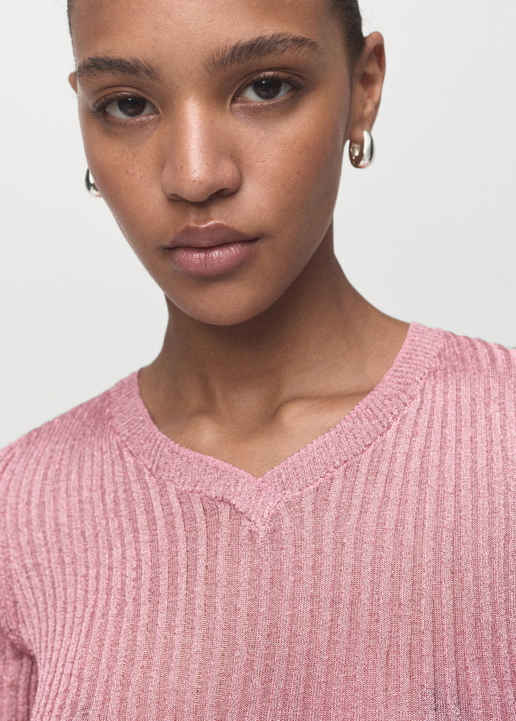 Short Sleeved Lurex Sweater