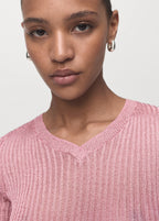 Short Sleeved Lurex Sweater