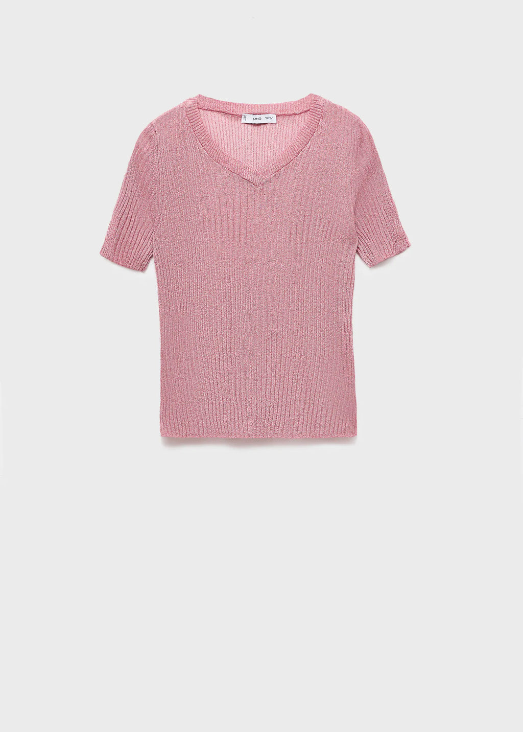 Short Sleeved Lurex Sweater