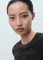 Short Sleeved Lurex Sweater