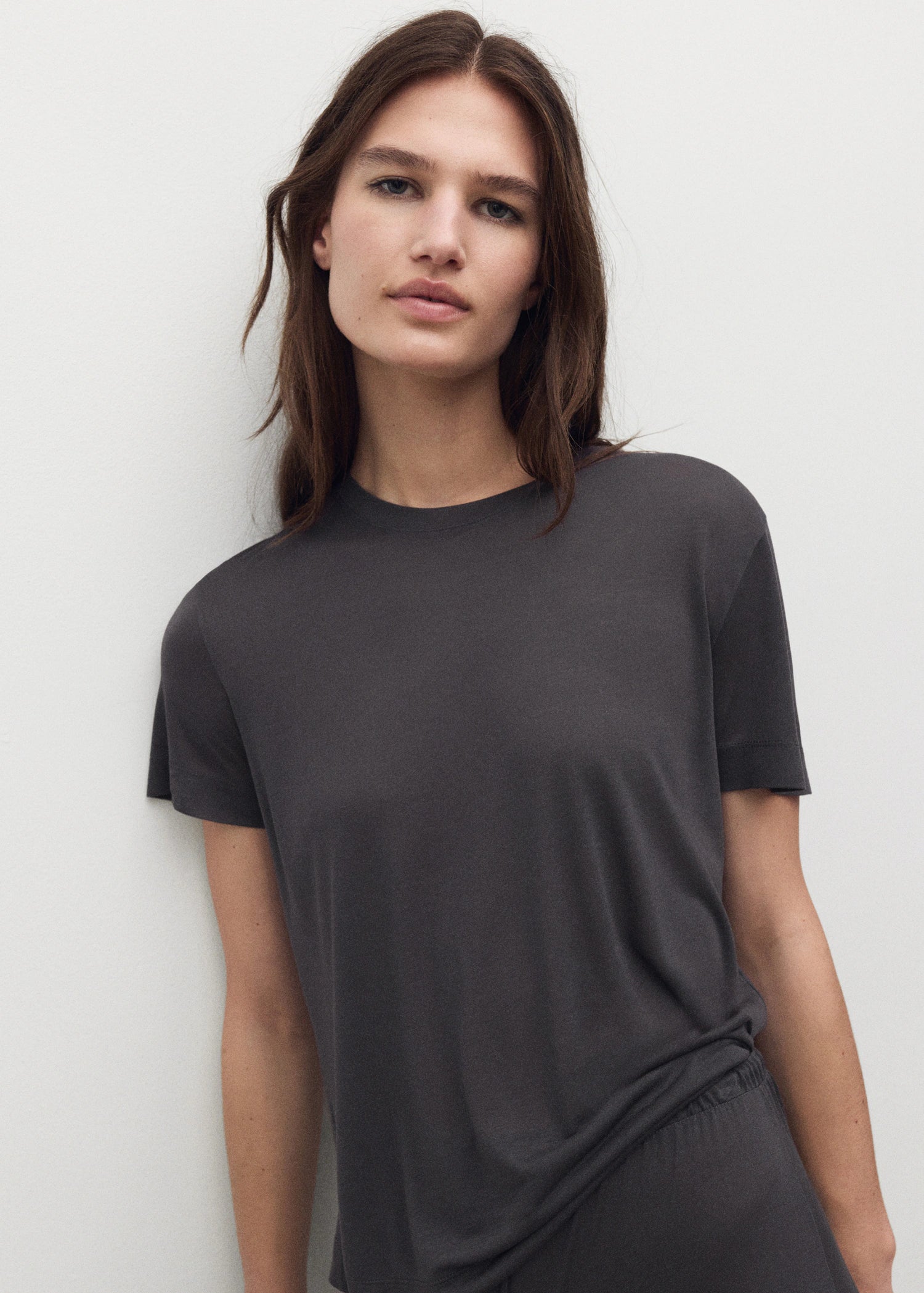 Short Sleeved Micro Modal Pyjama Top
