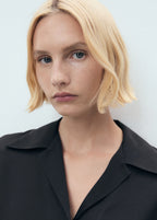 Short Sleeved Satin Shirt