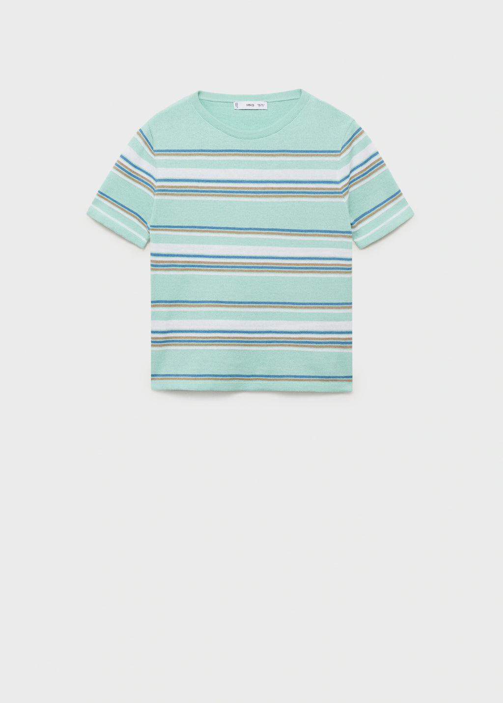 Short Sleeved Sweater With Combined Stripes