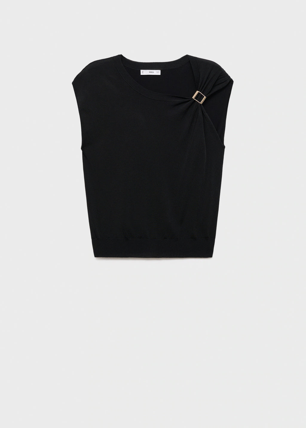 Short Sleeved Sweater With Metallic Detail