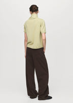 Short Sleeved Sweater With Scarf